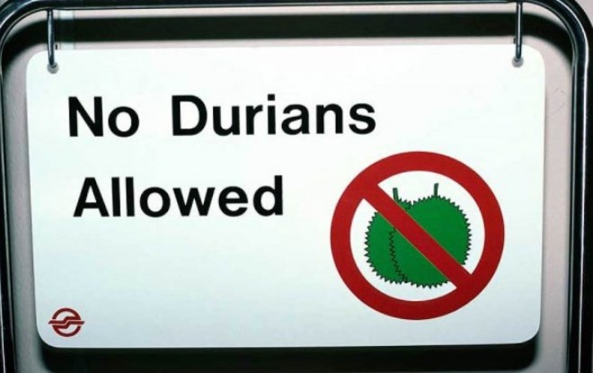 Запрет на употребление дуриана в общественных местах