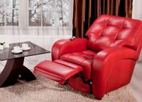 kožené červené židle