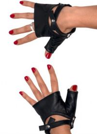 Kožené rukavice bez prstů 8