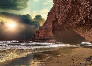 Каменные арки на пляже Легзира