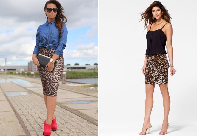 стилски леопард сукња