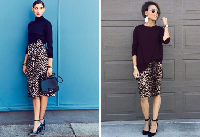 шта носити леопард сукњу
