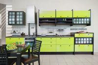 Projekt kuchni w kolorze jasnozielonym 1