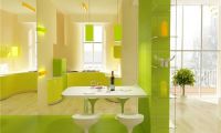 зелени стени в кухнята 3
