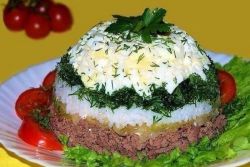 Vrstvený recept na játrový salát
