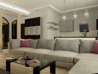 Projekt salonu z narożną sofą 8