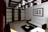 Japonský styl obývací pokoj6