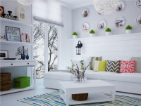 Skandinávský stylový obývací pokoj 8
