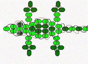 Lizard z korálků - schéma36