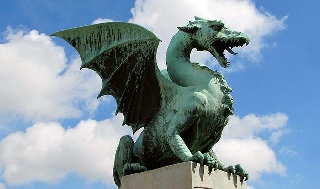 статуи на дракони в Любляна