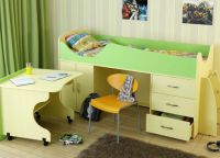 Podstrešje za otroške postelje z delovnim prostorom12