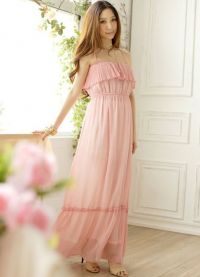 Duga ružičasta haljina 4
