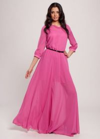 Dlouhé růžové šaty 8