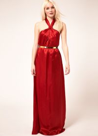 Dlouhé červené šaty 1