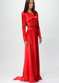 Dolga rdeča obleka 4