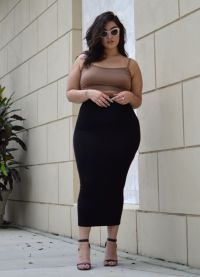 długa spódnica dla otyłych kobiet