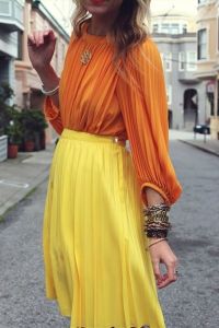 Duga žuta suknja 2