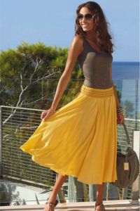 Duga žuta suknja 4