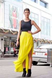 Duga žuta suknja 8