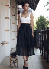 Памучна црна сукња 5