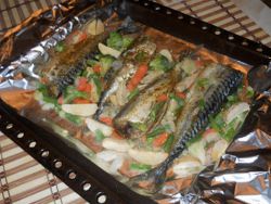 makrela v troubě se zeleninou