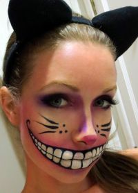 kočičí make-up pro halloween 11
