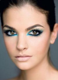 make-up pod turkizno obleko 7