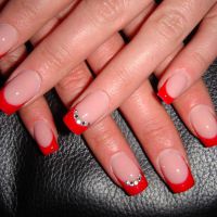 manicure czerwony french3