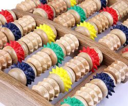 drewniany abacus do masażu