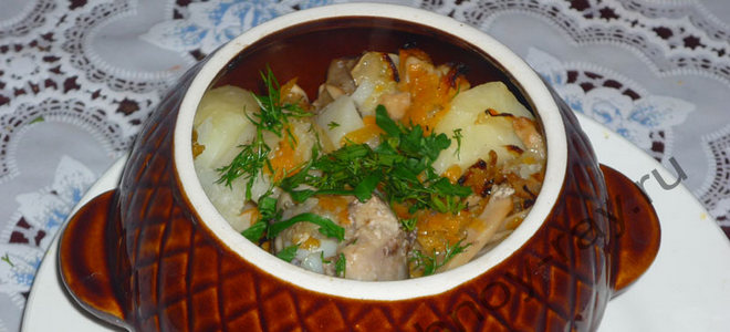 пилешко филе в гърне с картофи