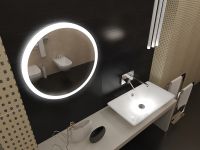 Lustro w łazience z light4