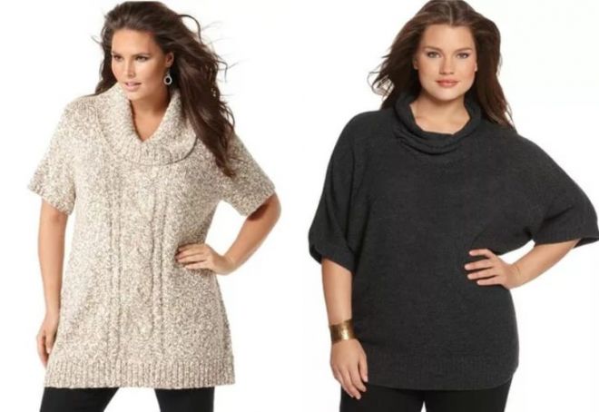 плетени џемпери за дебеле жене