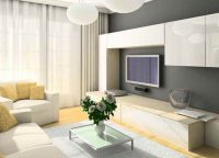 Moderna notranja dnevna soba v svetlih barvah9