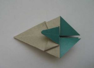 modré origami květiny23