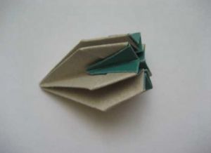 modré origami květiny24
