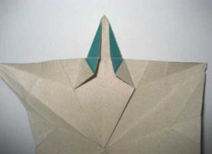modré origami květiny27