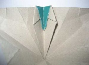 modré origami květiny28