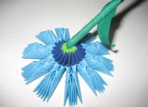 modré origami květiny mistrovská třída 10