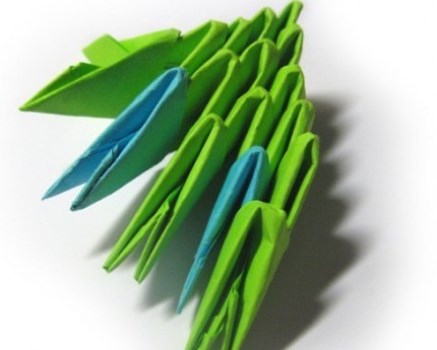 modulární hadí origami 10
