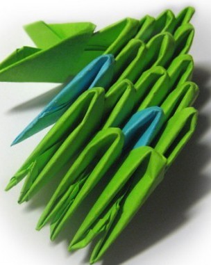 modulární hadí origami 11