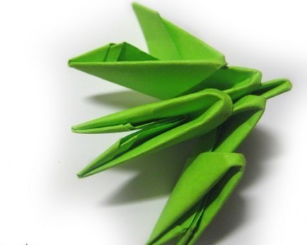 modra origami kača 6