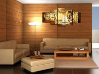 Modulární obrazy ve vnitřním prostoru obývacího pokoje 2