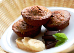 banánové muffiny s čokoládou