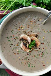Гъба крем супа с шафран и сметана