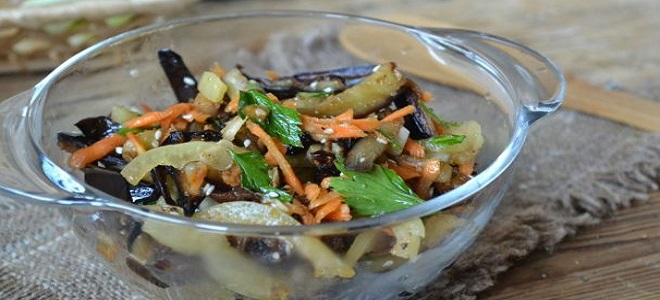 Korejská lžička s houbami - recept
