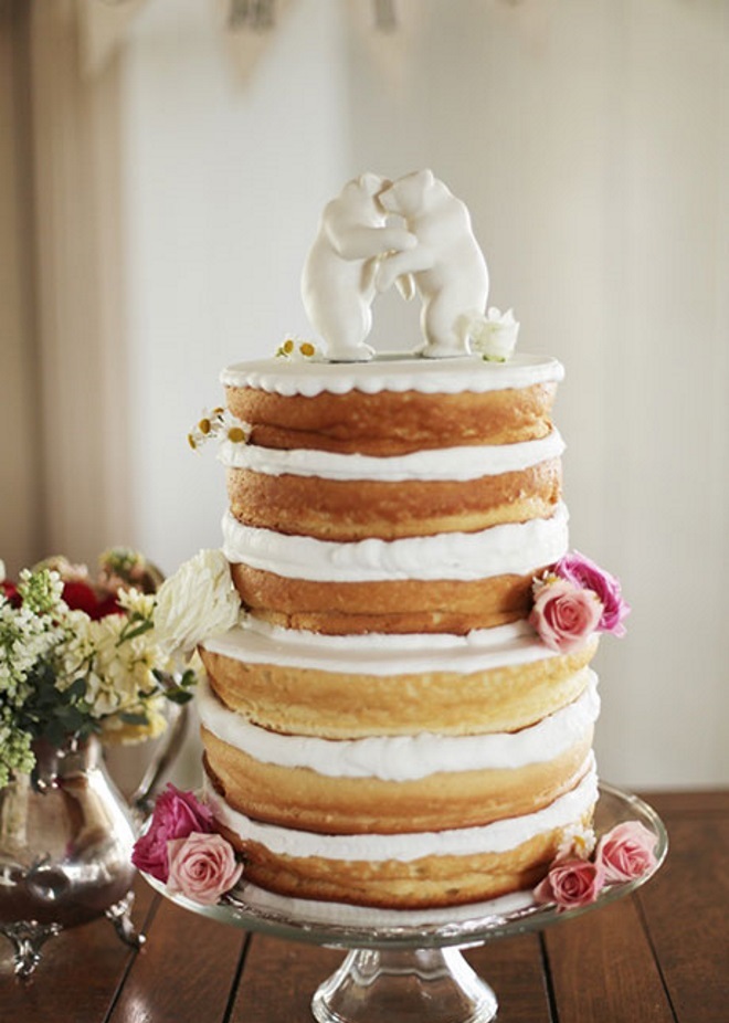 Гола свадбена торта - идеја