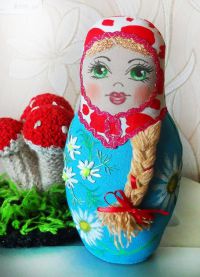 Руска гнездова кукла с тъкан направете го сам24