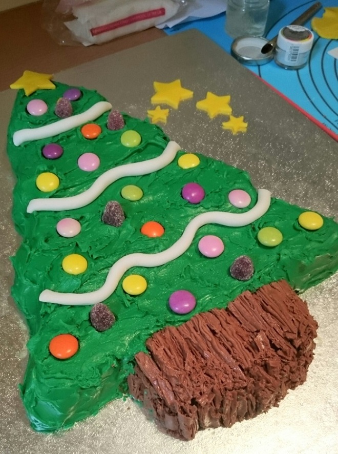 Cake "božično drevo"
