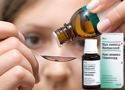 Aplikace homeopatie Nux vomica