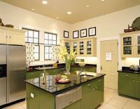 olivové barvy v interiéru kuchyně3
